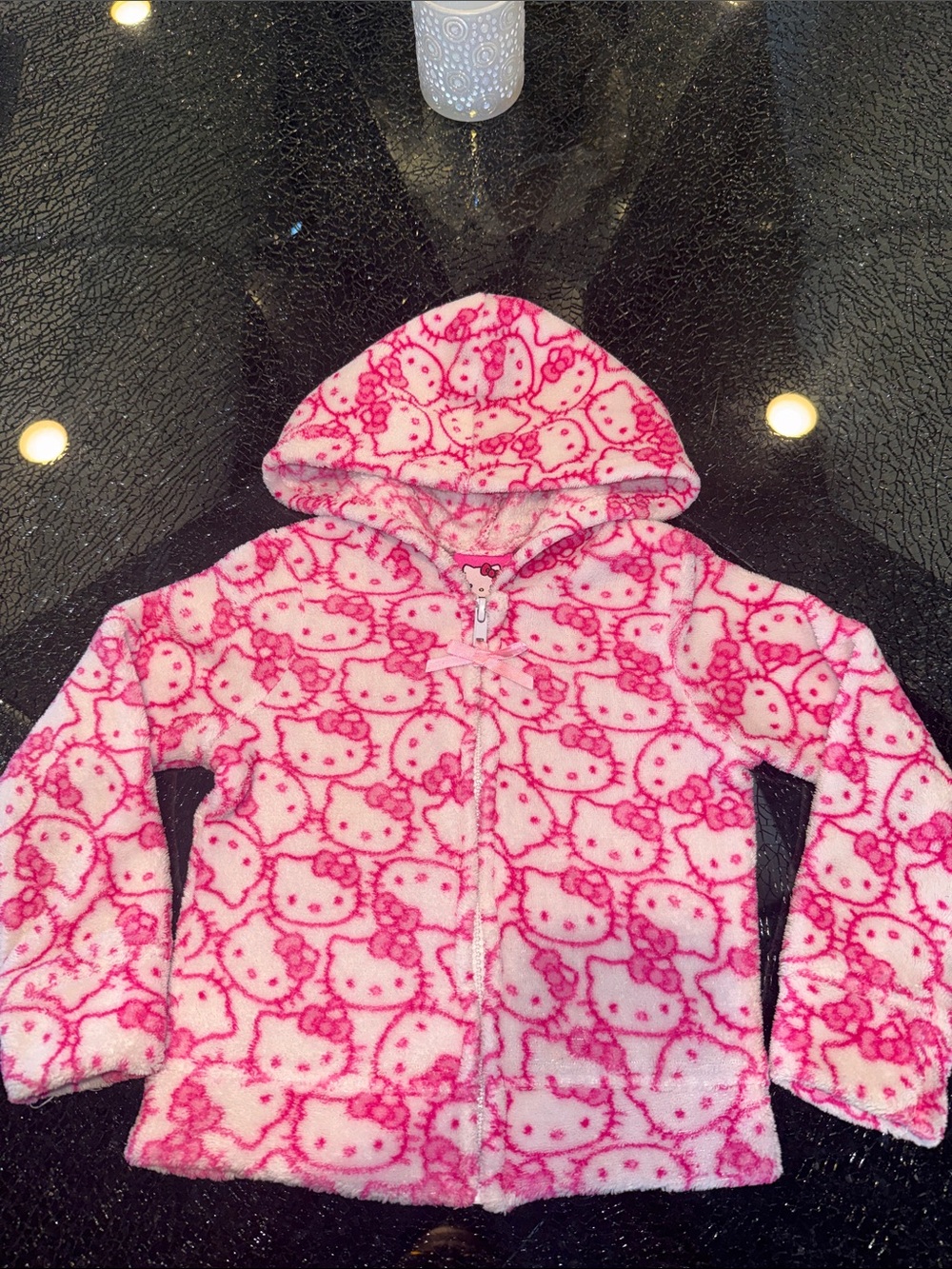 3T Hello Kitty Pink Fleece Hooded Jacket for Girls